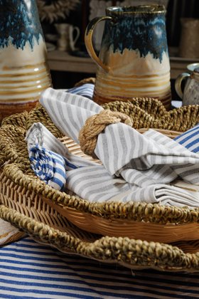 Cotton Mix Stripe Napkins and Tablecloth, from £7.49
