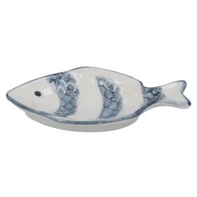 Grey Stripe Stoneware Fish Mini Trinket Dish, £6.49