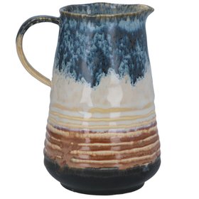Floating Blue Reactive Stoneware Jug, Med, £16.99