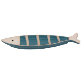 Blue Stripe Stoneware Sardine Trinket Dish, Sml, £6.49