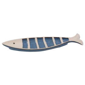 Blue Stripe Stoneware Sardine Trinket Dish, Lrg, £10.99