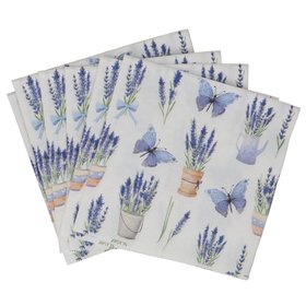 Lavender & Butterfly Paper Napkin, Pack/20, £3.49