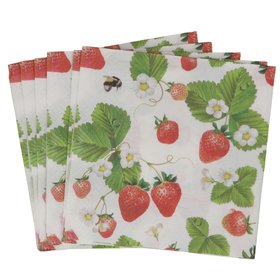 Strawberry Flowers Paper Napkin, Pack/20, £3.49