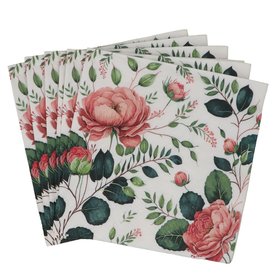 Pink Wild Rose Paper Napkin, Pack/20, £3.49