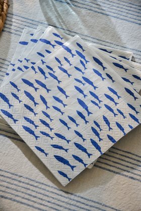 Shoal of Fish Paper Napkin, Pack/20, £3.49
