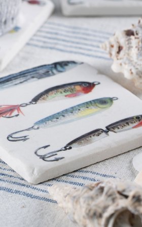 Fly Fishing Resin Coaster, Set of 4, £11.99