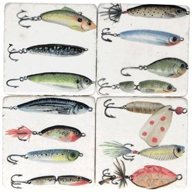 Fly Fishing Resin Coaster, Set of 4, £11.99