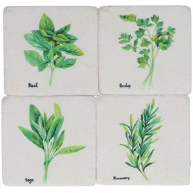 Set of 4 Resin Coasters - Herbs, £11.99