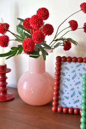 Opaque Frill Top Ball Vase, £26.99