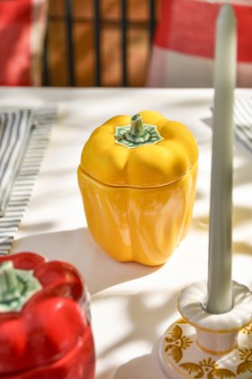 Yellow Stoneware Pepper Pot Jar, £14.99