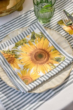 Giant Sunflower Head Napkins, Pack/20, £3.49