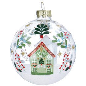 SEP '26: Clear Alpine House Glass Bauble, £4.99