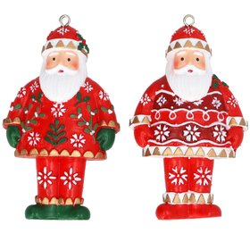 SEP '26: Alpine Resin Hanging Santa Decoration, Set of 2, £17.99