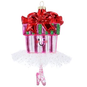 SEP '26: Glass Gift w Tutu Hanging Decoration, £11.99