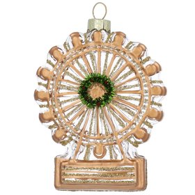 SEP '26: Gold/Clear Glass London Eye Hanging Decoration, £7.99
