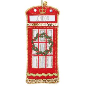 SEP '26: London Phone Box Lux Fabric Hanging Decoration, £8.49