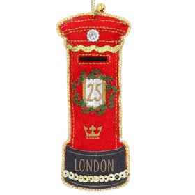 SEP '26: London Post Box Lux Fabric Hanging Decoration, £7.99