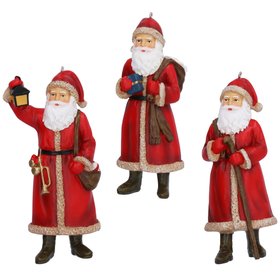 SEP '26: Resin Santa w Crook & Lantern & Gift Hanging Decoration, Set of 3, £29.99