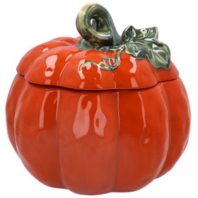 AUTUMN '26: Large Pumpkin & Vine Ceramic Pot w Lid, £42.99