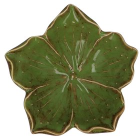 AUTUMN '26: Green Reactive Stoneware Hibiscus Trinket Dish, £6.99