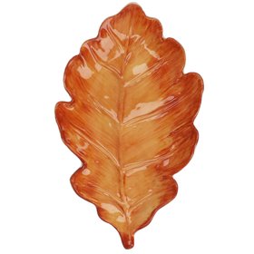 AUTUMN '26: Russet Ceramic Oak Leaf Plate, £8.99