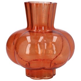 AUTUMN '26: Large Orange Glass Pumpkin Funnel Vase, £24.99
