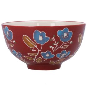 AUTUMN '26:  Burgundy Floral Stoneware Bowl, £6.49