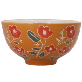 AUTUMN '26:  Orange Floral Stoneware Bowl, £6.49