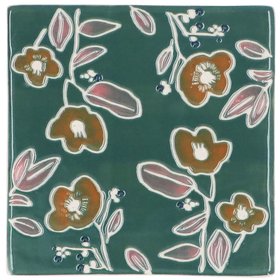 AUTUMN '26: Teal Floral Stoneware Square Coaster, £4.49
