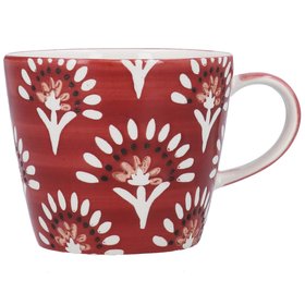 AUTUMN '26: Burgundy Fan Flower Stoneware Mug, £8.49