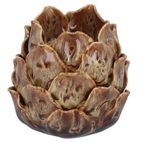 AUTUMN '26: Brown Reactive Glaze Artichoke T-Lite Holder, £14.99