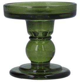 AUTUMN '26: Small Dark Green Glass Candle Holder, £8.99