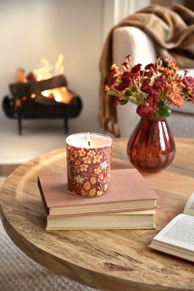 AUTUMN '26: Burgundy Floral Scented Boxed Candle Pot, £13.49