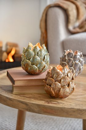AUTUMN '26: Reactive Glaze Artichoke T-Lite Holders, £14.99 each