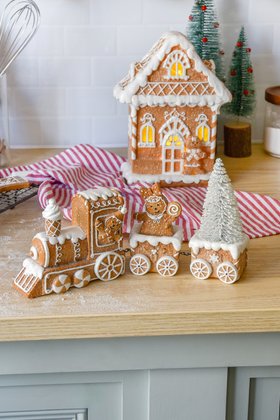 SEP '26: Gingerbread LED/Resin House Ornament, Medium, £42.99