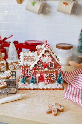 SEP '26: Gingerbread LED/Resin House Ornament, Medium, £42.99