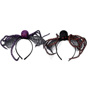 HALLOWEEN '26: Black Spider/Net Hairband, Set of 2, £9.99