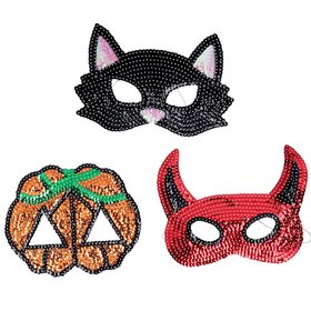 HALLOWEEN '26: Sequin/Halloween Mask, Set of 3, £8.99