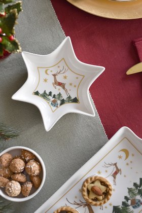 SEP '26: Nostalgia Sleigh Bone China Star Dish, £17.99