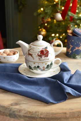 SEP '26: Nostalgia Sleigh Bone China Tea-For-One Gift Set, £22.99