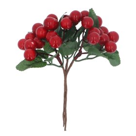 SEP '26: Red Berry w Leaves Pick, £2.49