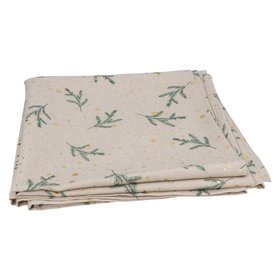SEP '26: Fabric Tablecloth w Sprigs/Gold Snow Pattern, £29.99