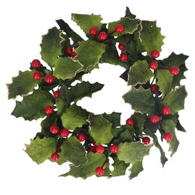 SEP '26: Large Velvet Holly Candle Ring, £11.99