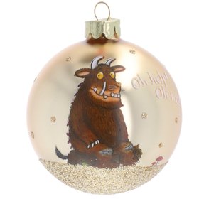 SEP '26: Gold/Gruffalo Glass Bauble (front), £5.99
