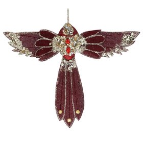 SEP '26: Clip on Bird - Burgundy/Gold Flying Hummingbird, £6.99