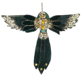 SEP '26: Clip on Bird - Green/Gold Flying Hummingbird, £6.99