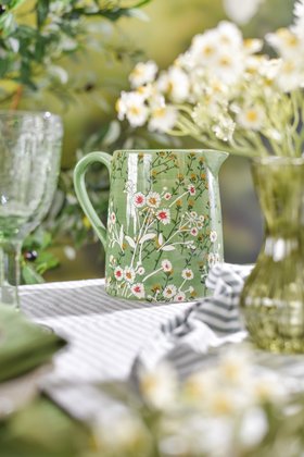 Green Wild Daisy Stoneware Jug, Lrg, £29.99