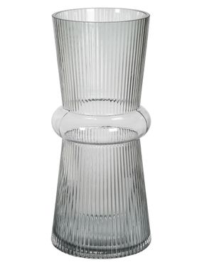 Soft Grey Fluted Vase