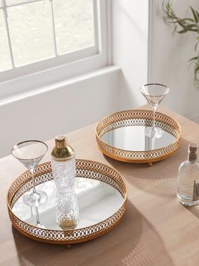 Two Mirrored Trays