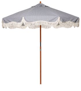 Large Fringed Parasol - Blue Stripe